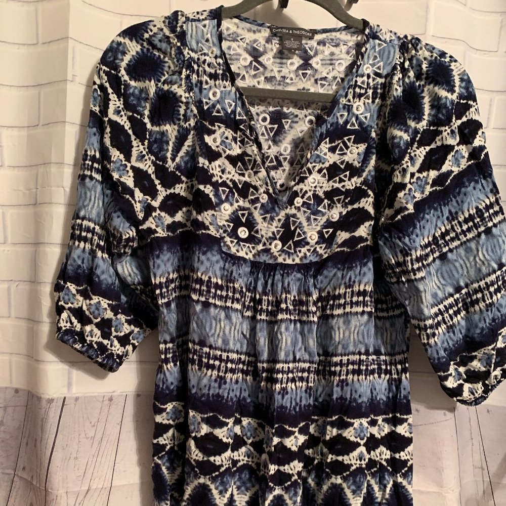 Nordstrom Chelsea and Theodore Tunic Blouse SZ S